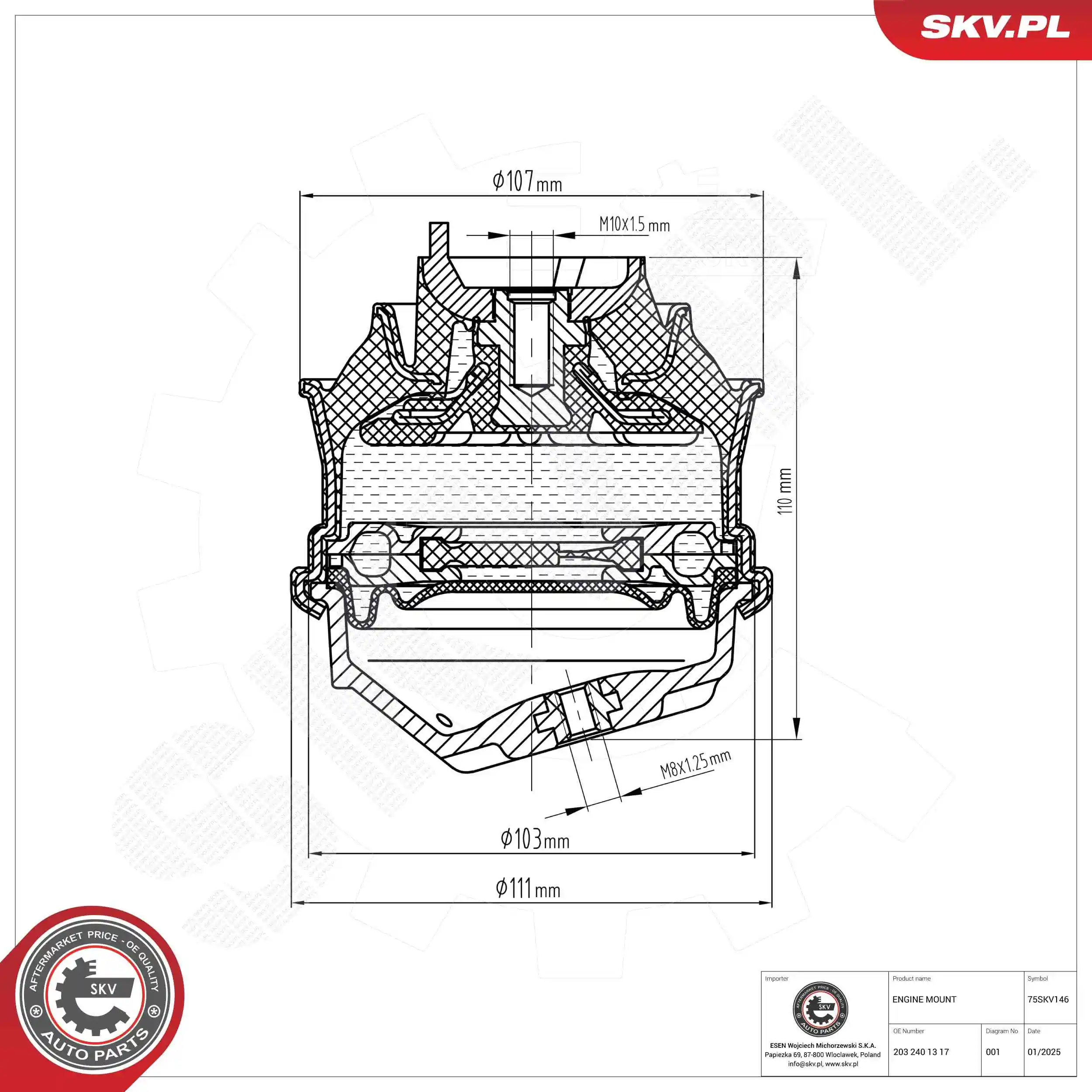 Mounting, engine